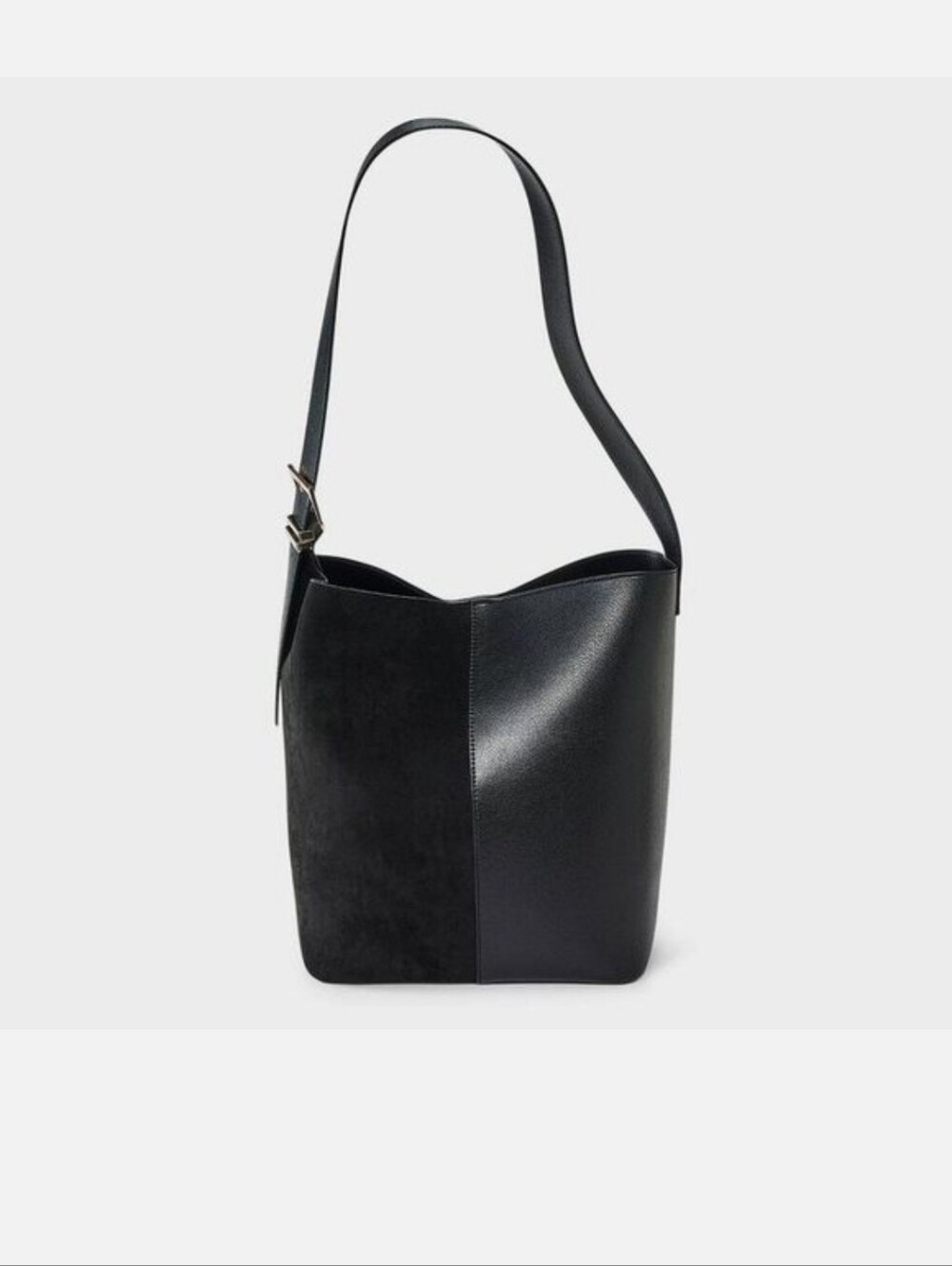 NWT A New Day Black Two-Tone Shoulder Bucket Bag